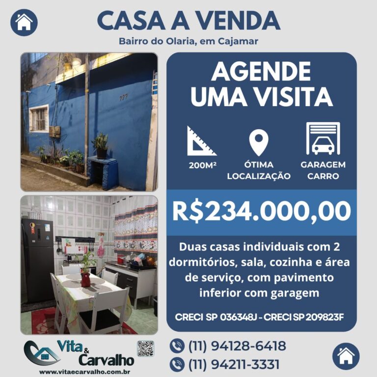 CASA À VENDA - 200m² - VILA NOVA - CAJAMAR - SP