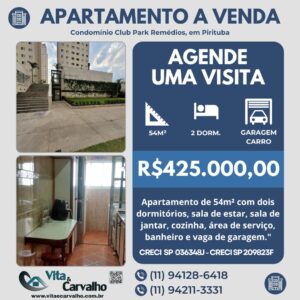APARTAMENTO À VENDA - 54m² - CONDOMÍNIO  CLUB PARK REMÉDIOS - SP